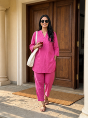 Aira Bougainvillea Cotton Poplin Co-ord Set