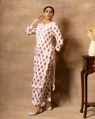Cotton Coord Floral printed Kurta with Pallazo set Gharana