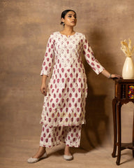 Cotton Coord Floral printed Kurta with Pallazo set Gharana