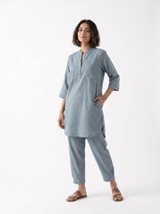 Aira Slate Grey Coord Set with Salwar