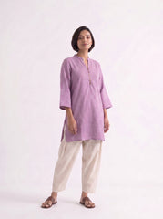 Aira Purple Coord Set with White Salwar