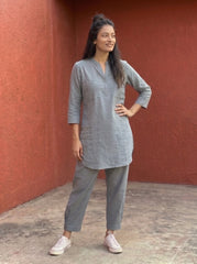 Aira Slate Grey Coord Set with Salwar