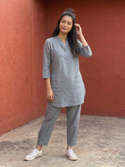Aira Slate Grey Coord Set with Salwar