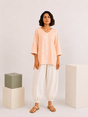 Sahiba Luxury Rayon Light Peach Chikankari Top