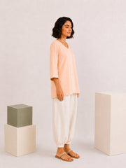 Sahiba Luxury Rayon Light Peach Chikankari Top