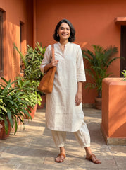 Aira Cream Kurta Co-ord Set