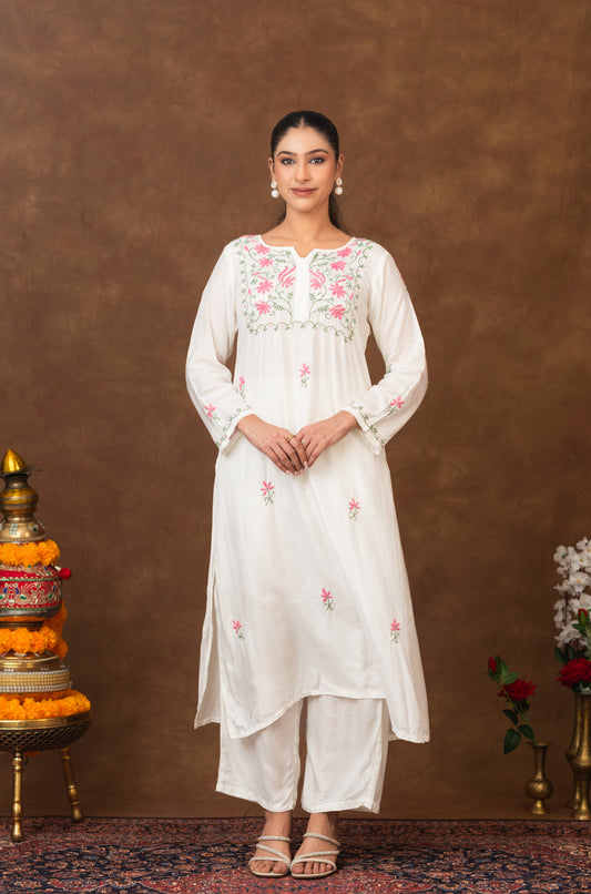 Jashn Premium Muslin Chikankari Kurta Set Gharana