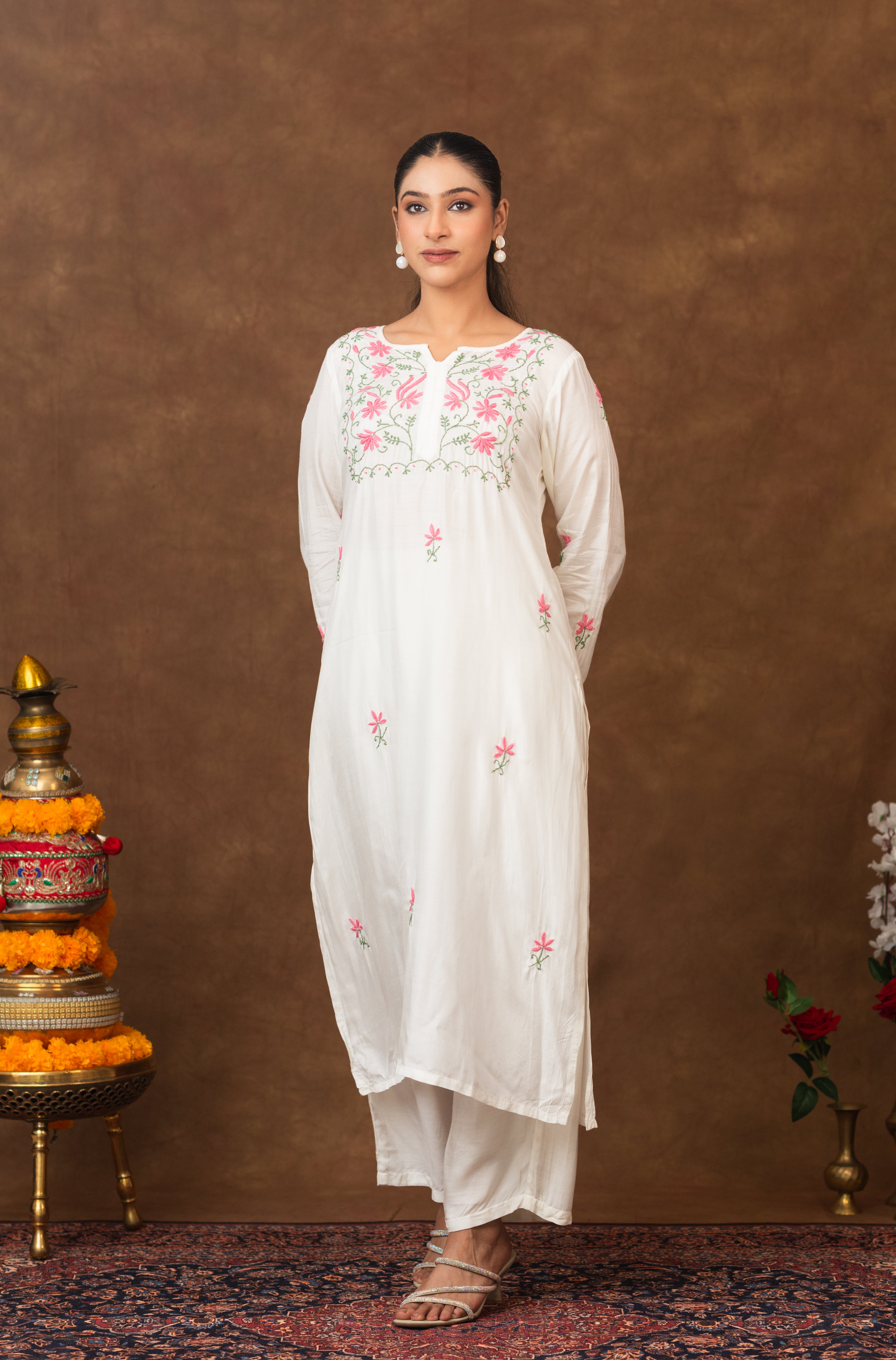 Jashn Premium Muslin Chikankari Kurta Set Gharana