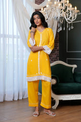 Sahiba Modal Chikankari Coord Set Gharana