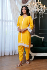 Sahiba Modal Chikankari Coord Set Gharana