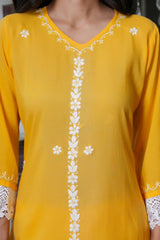 Sahiba Modal Chikankari Coord Set Gharana