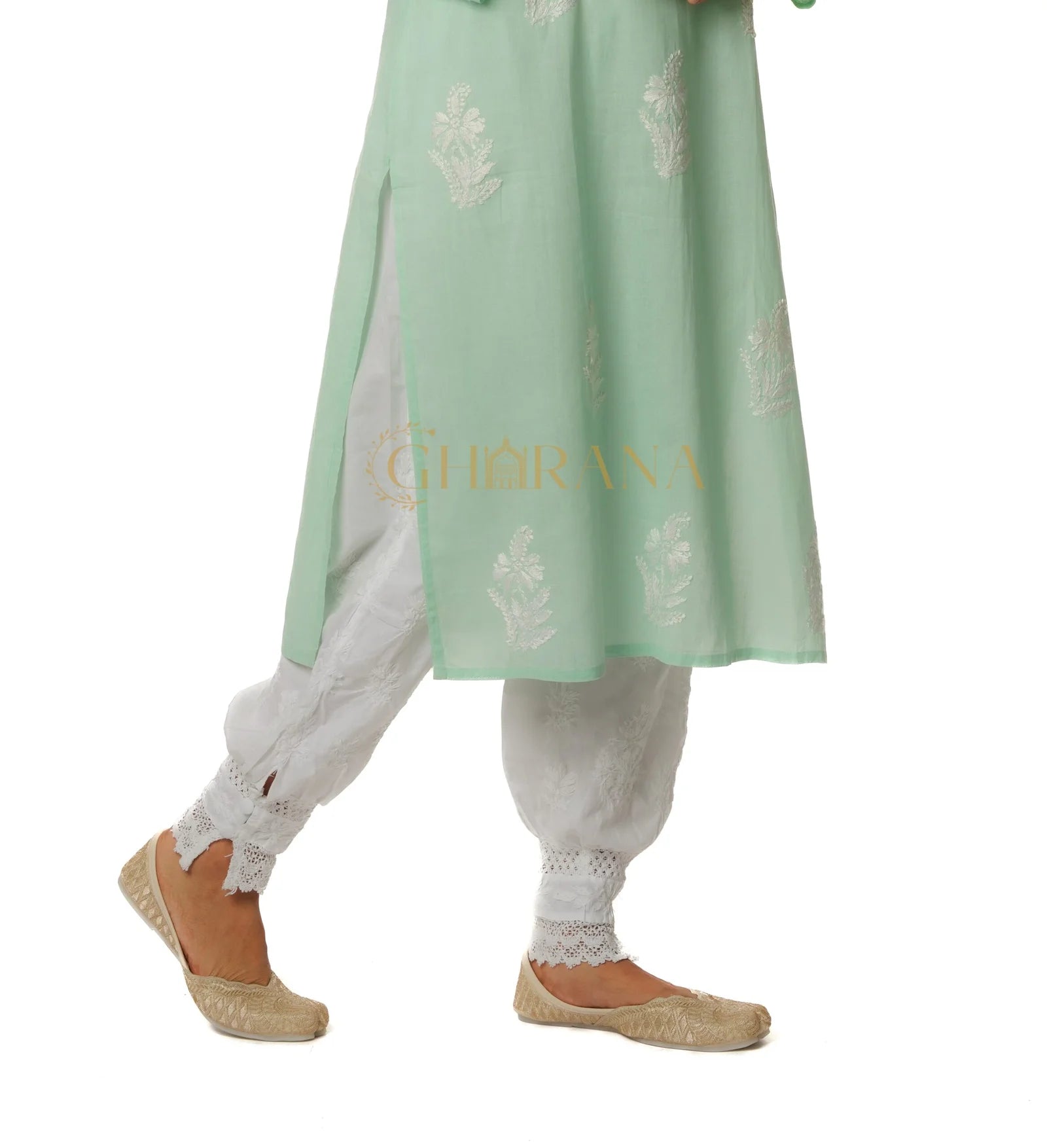 Chikankari Afgani Salwar Gharana
