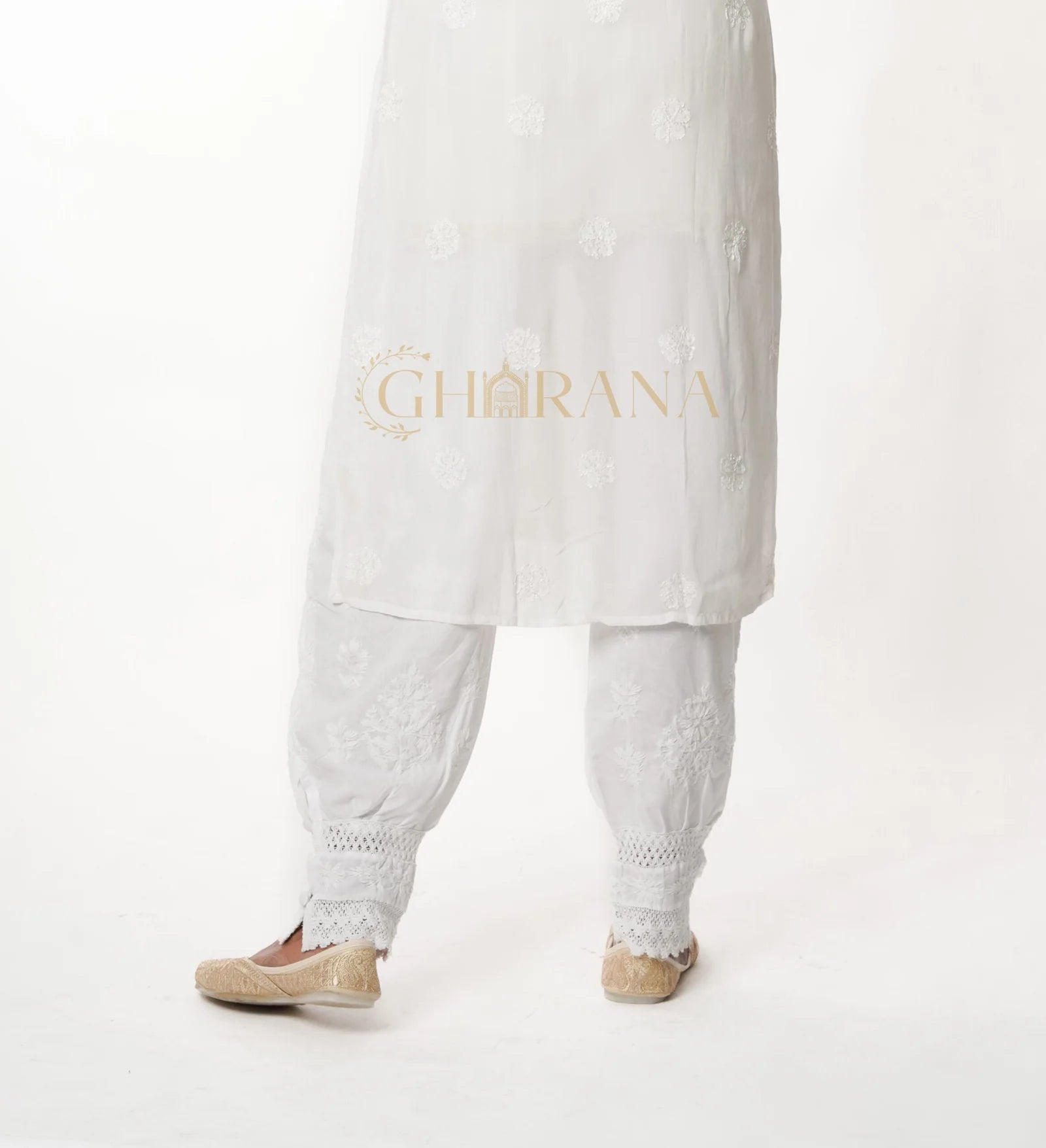 Chikankari Afgani Salwar Gharana