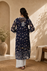 Aadya Chikankari Georgette Floral Printed Kurta