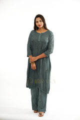 Rayon Chikankari with Mukaish work 2 PC set with Palazzo Gharana