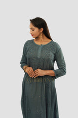 Rayon Chikankari with Mukaish work 2 PC set with Palazzo Gharana