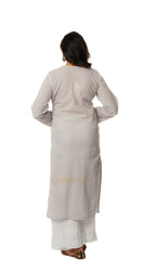 Meenakshi Chikankari Cotton Angrakha Style Kurta Gharana