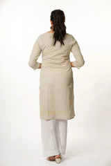 Kimaya Chikankari Mulmul Straight Kurta Gharana