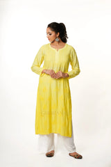 Ruhi Chikankari Muslin Kurta Gharana