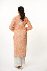 Eesha Chikankari Premium Mulmul Printed Kurta Gharana