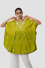 Cotton Chikankari Kaftan Gharana