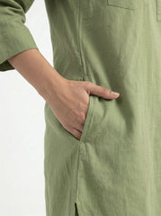 Pocket of Sage Green Cotton Coord Set