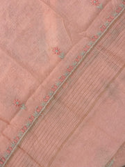 Premium Mulchanderi Chikankari Semi Stitched 2 piece Tunic and Dupatta set – Peach