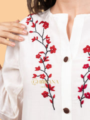 Sahiba Pure Muslin Chikankari Top Gharana