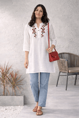 Sahiba Pure Muslin Chikankari Top Gharana