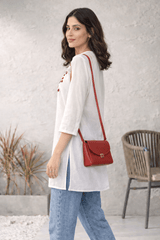 Sahiba Pure Muslin Chikankari Top Gharana