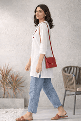 Sahiba Pure Muslin Chikankari Top Gharana