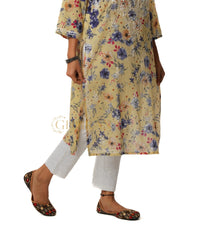 Chikankari Cotton Stretchable Pant Gharana