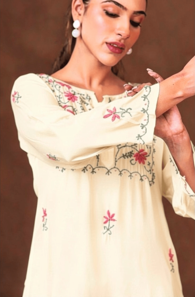 Jashn Premium Muslin Chikankari Kurta Gharana