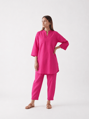 Aira Bougainvillea Cotton Poplin Co-ord Set