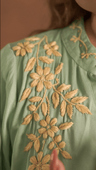 Jashn Premium Twilight Silk Chikankari Coord Set - Sage Green Gharana