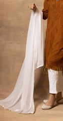 Chiffon Dupatta – White Gharana