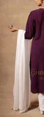 Chiffon Dupatta – White Gharana