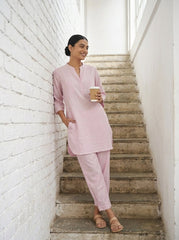 Premium Lavender Cotton Coord Set for Women