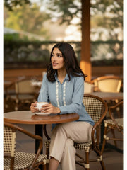 Sahiba Luxury Rayon Grey Chikankari Shirt Top Gharana