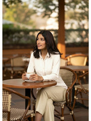 Sahiba Luxury Rayon White Chikankari Shirt Top Gharana