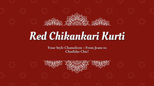 The Red Chikankari Kurti: Your Style Chameleon – From Jeans to Chudidar Chic!