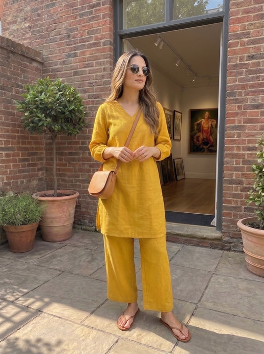 Aira Marigold Cotton Co-ord Set
