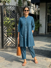 Aira Indigo Ease Kurta Co-ord Set