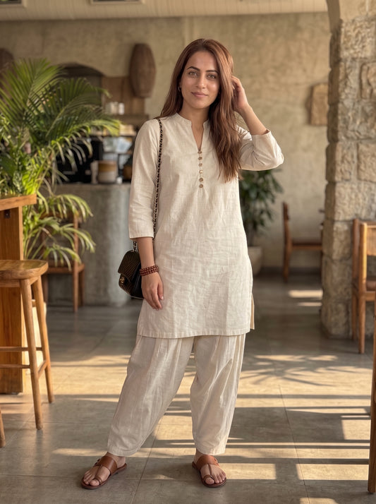 Aira Off white Coord Set with Salwar