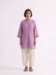 Aira Purple Coord Set with White Salwar
