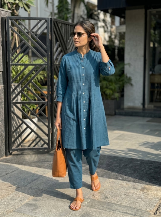 Aira Indigo Ease Kurta Co-ord Set