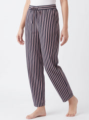 Aira Cherry Red Cotton Poplin Co-ord Set with Contrast Striped Trousers