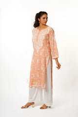 Eesha Chikankari Premium Mulmul Printed Kurta Gharana