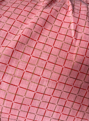 Aira Sunset Orange Cotton Slub Kurta Set with Playful checked Salwar