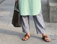 Grey textured pants